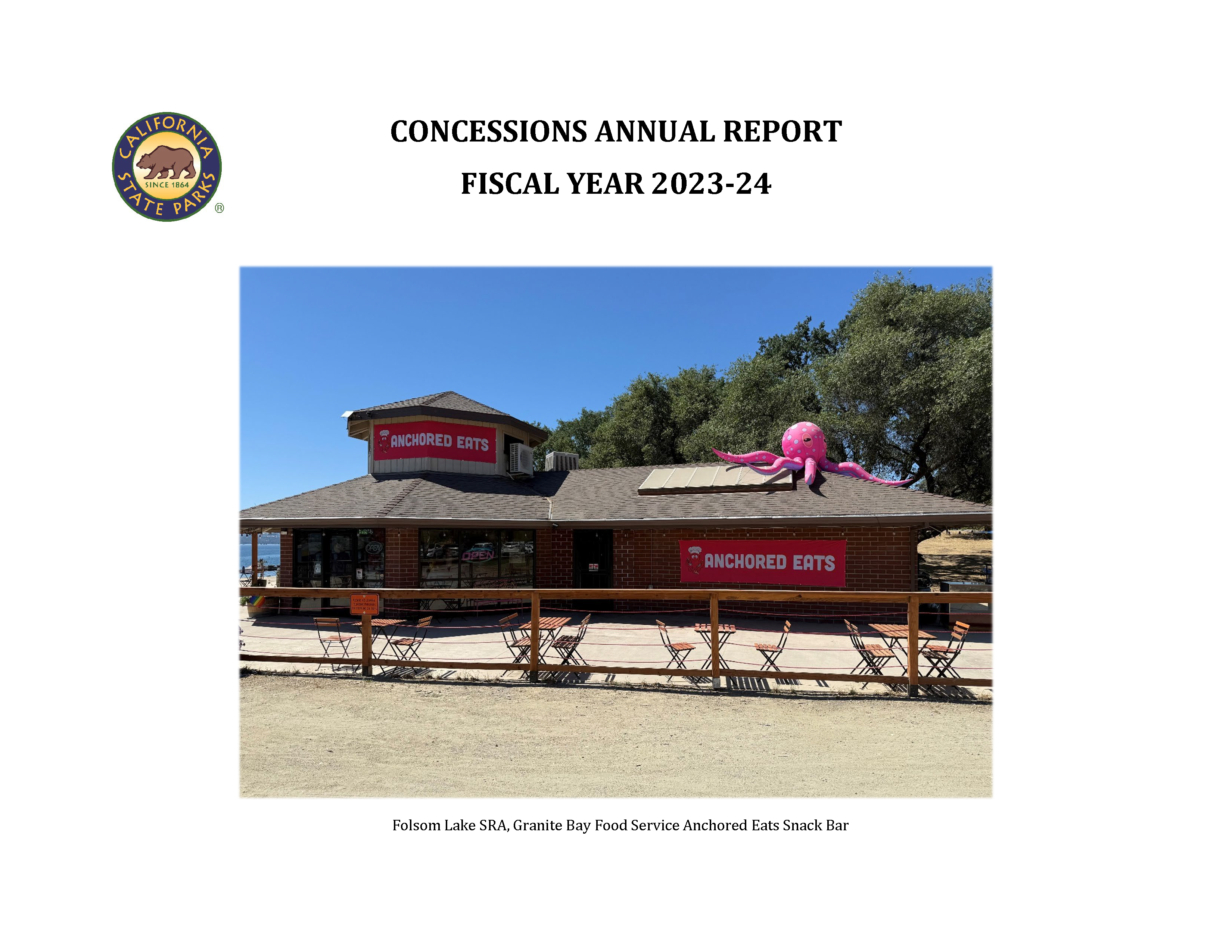 Concessions annual report cover page